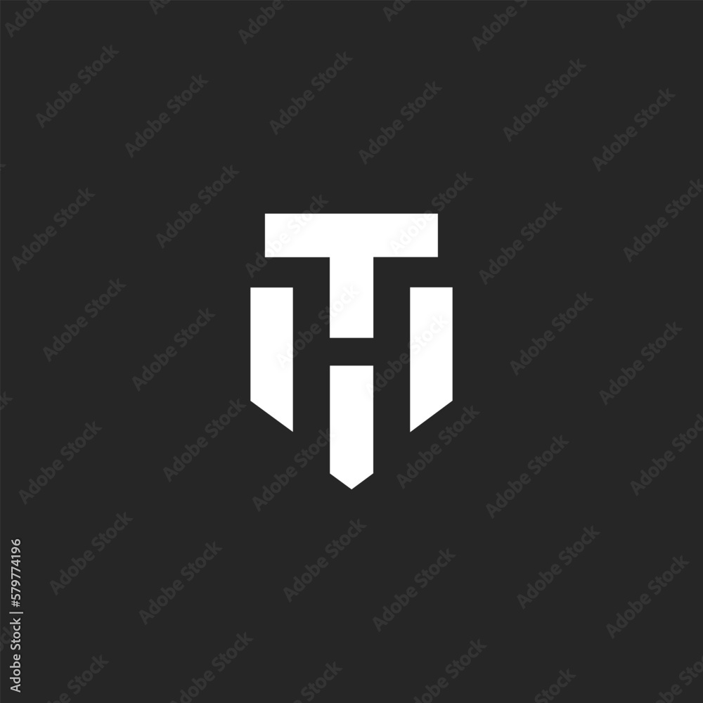 Obraz premium creative TH logo designs