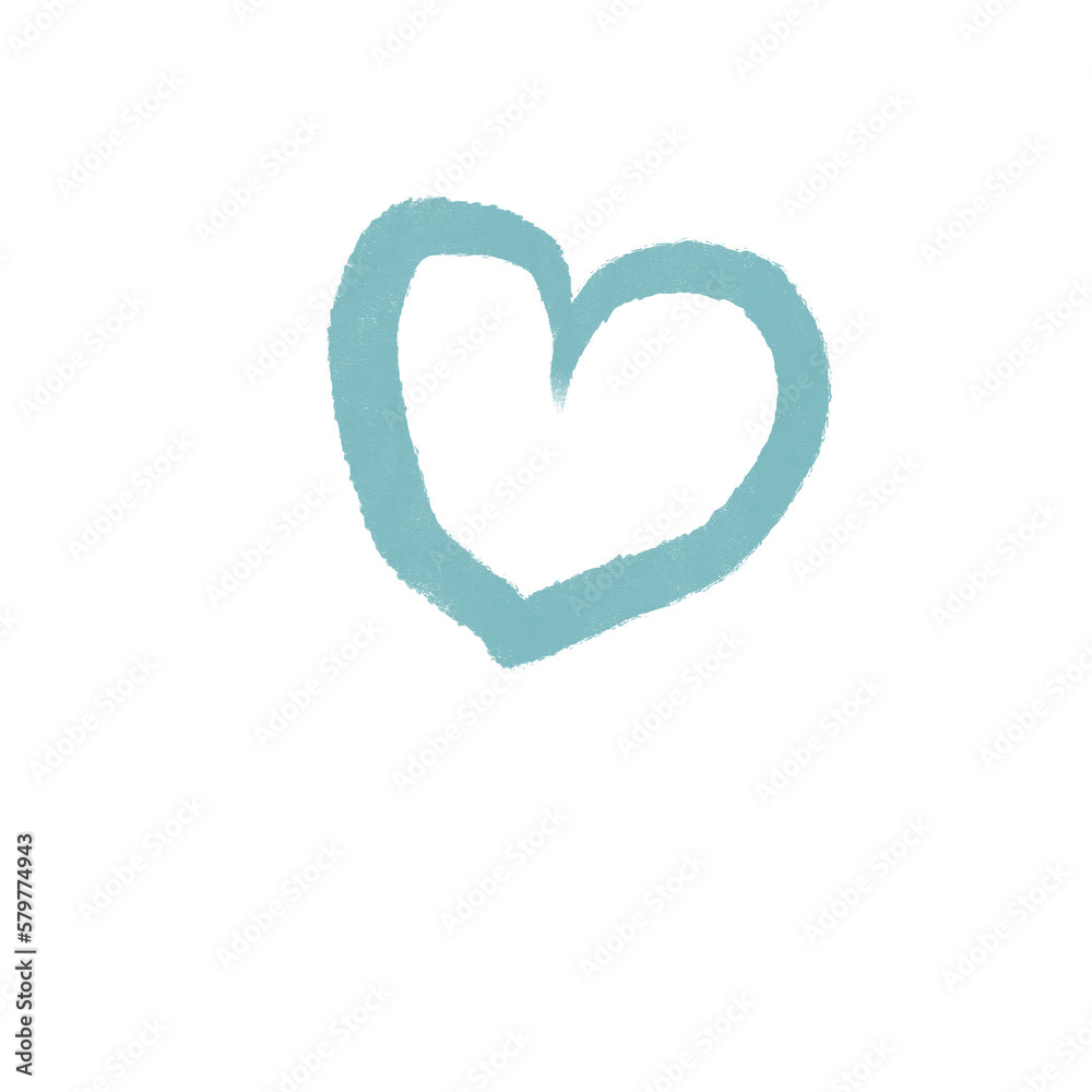 graphic shiny hand draw isolated element blue heart graphic shiny hand draw isolated element blue heart