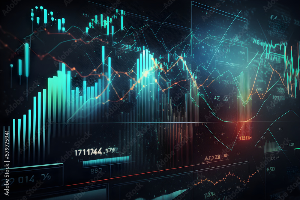 Rising to the Top: Vibrant Trading or Growth Chart Illustrating Success and Prosperity. Generative AI Rising to the Top: Vibrant Trading or Growth Chart Illustrating Success and Prosperity. Generative AI