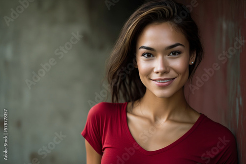 young adult woman multiraci...
