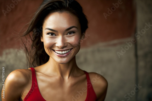 young adult woman multiraci...