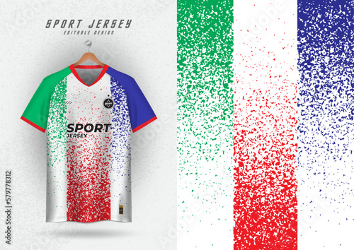 background for sports jersey soccer jersey running jersey racing jersey grain pattern 3 stripes green red blue
