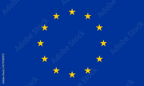 European Union flag. Flag of Europe. Vector illustration