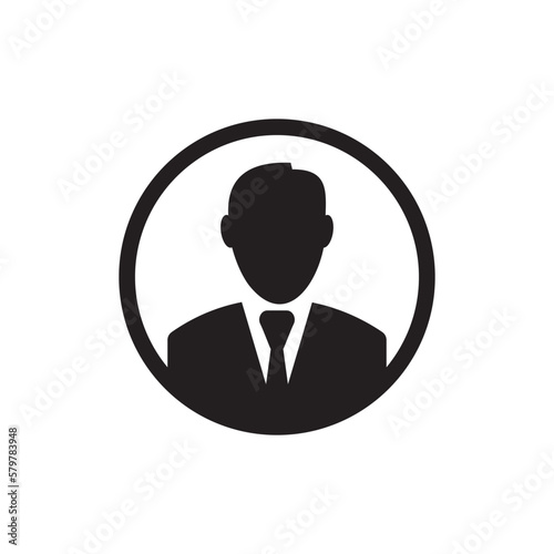 user icon of man in business suit vector illustration symbol 