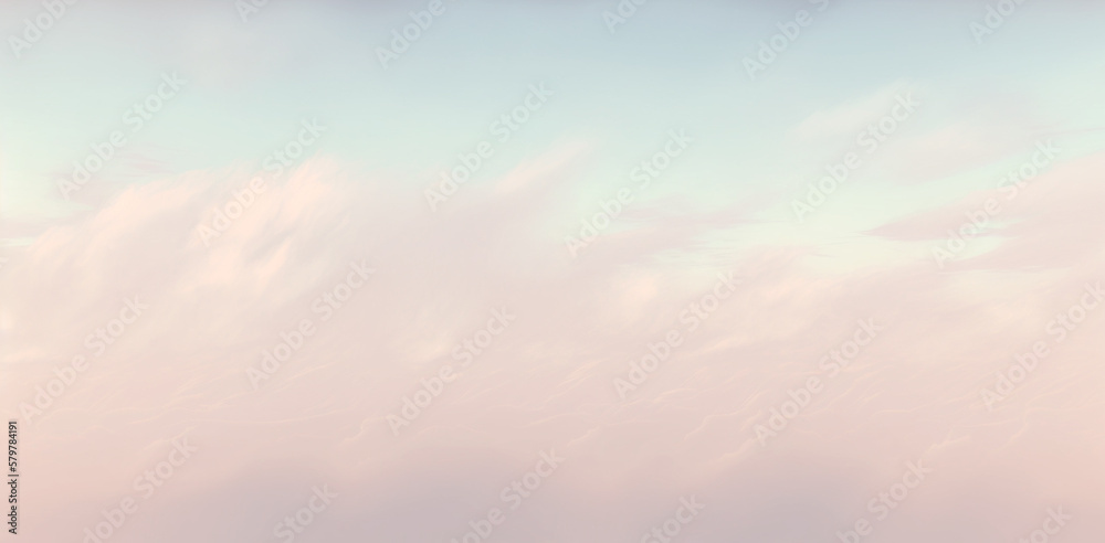 Minimal soft-toned sky background, pastel colors. Generative AI.