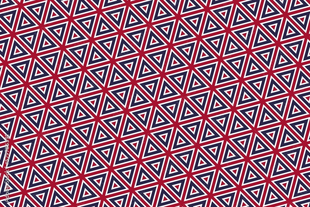 Geometric pattern in the colors of the national flag of Thailand. The colors of Thailand.
