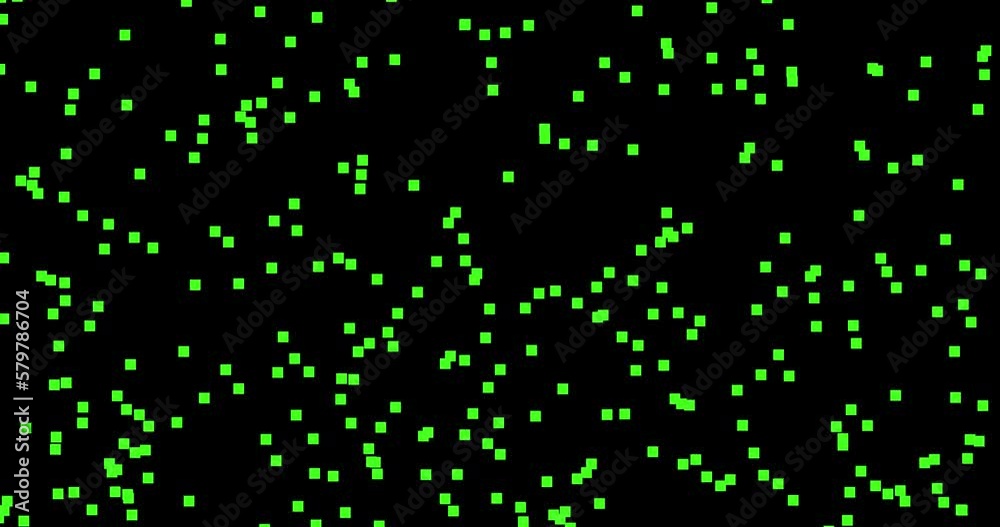 Pixel art, square falling down, chaos. Pixel rain on black background. Motion, animation. Colored pixels move down in rain stream. Bright background of colored pixels with effect of rain. Abstract Pixel art, square falling down, chaos. Pixel rain on black background. Motion, animation. Colored pixels move down in rain stream. Bright background of colored pixels with effect of rain. Abstract