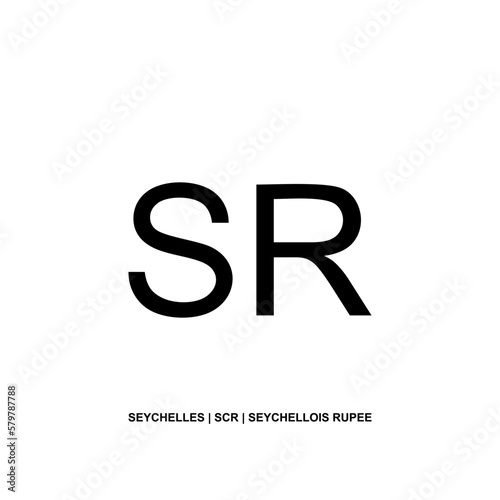 Seychelles Currency Symbol, Seychellois Rupee Icon, SCR Sign. Vector Illustration