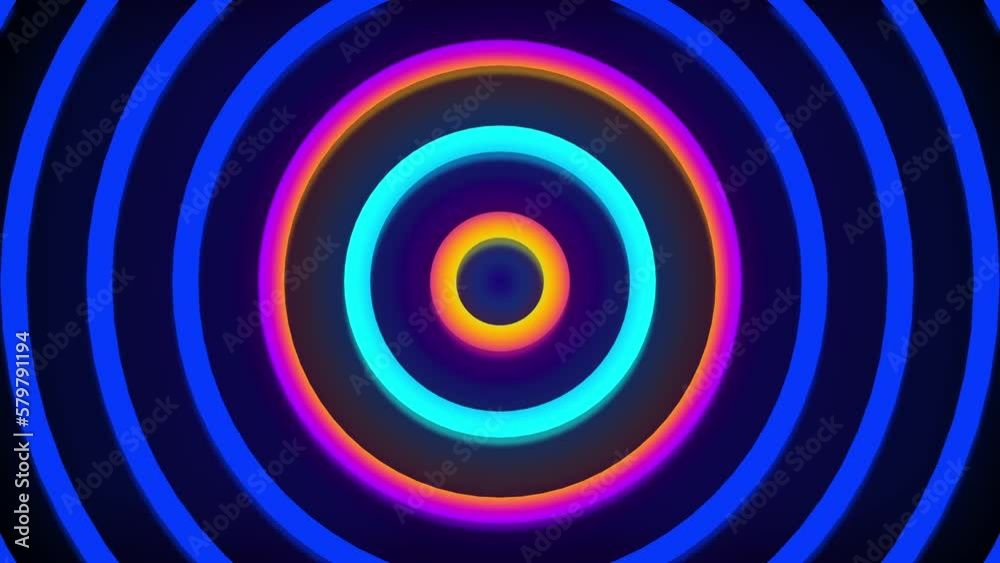 Bright glowing colorful circles abstract motion background. Seamless loop animation Bright glowing colorful circles abstract motion background. Seamless loop animation