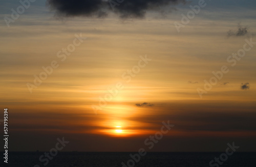 Photo of a beautiful sunset on the Black Sea