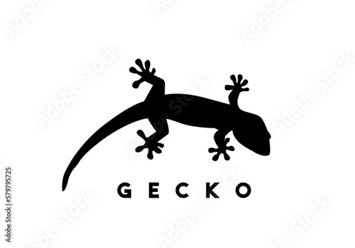 Gecko logo design vector template. Gecko vector icon illustration.