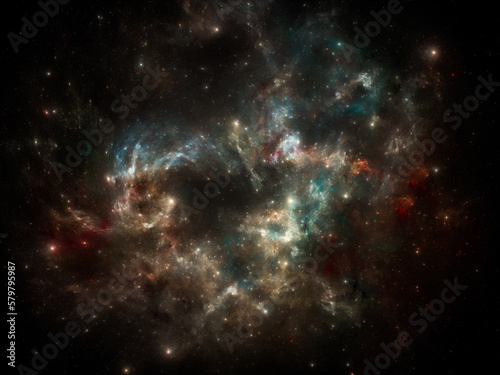 Fototapeta Naklejka Na Ścianę i Meble -  Star field background . Starry outer space background texture . Colorful Starry Night Sky Outer Space background. 3D illustration