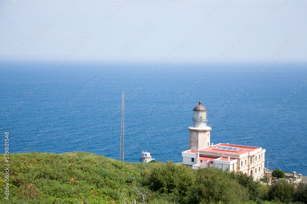 Cape Matxitxako lighthouse, gulf of Biscay, Spain