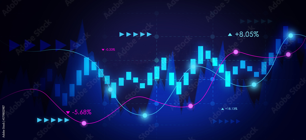 Financial Graph trend line illustrator Financial Graph trend line illustrator