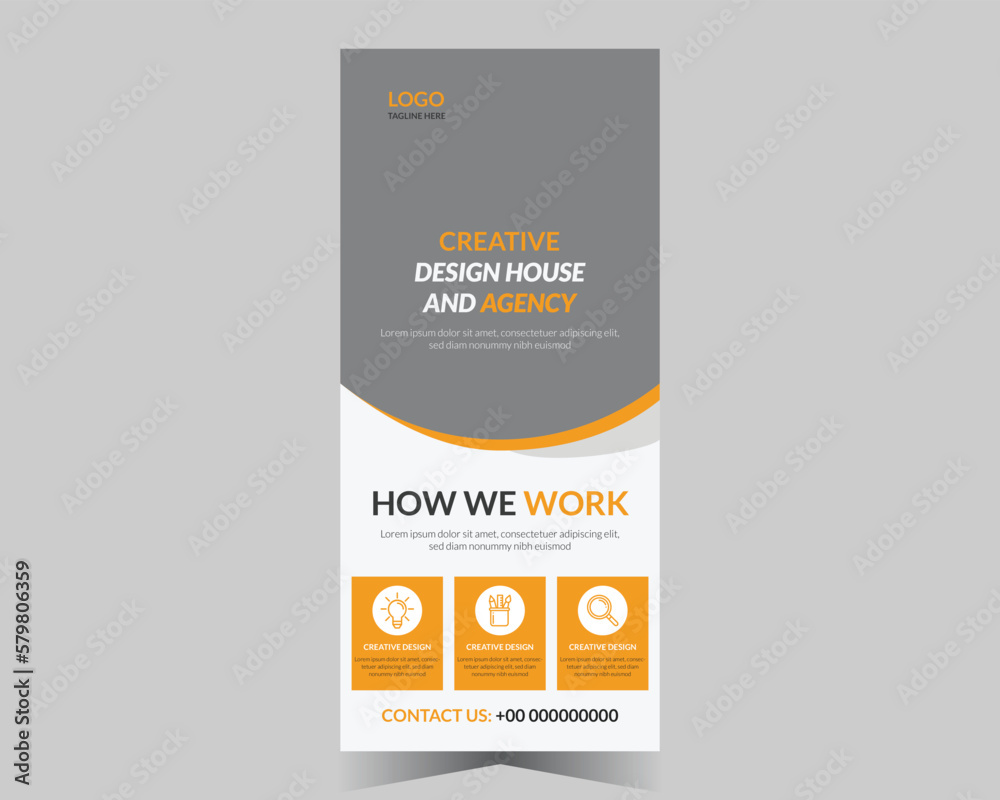 Design house Roll-up Banner Template Design house Roll-up Banner Template