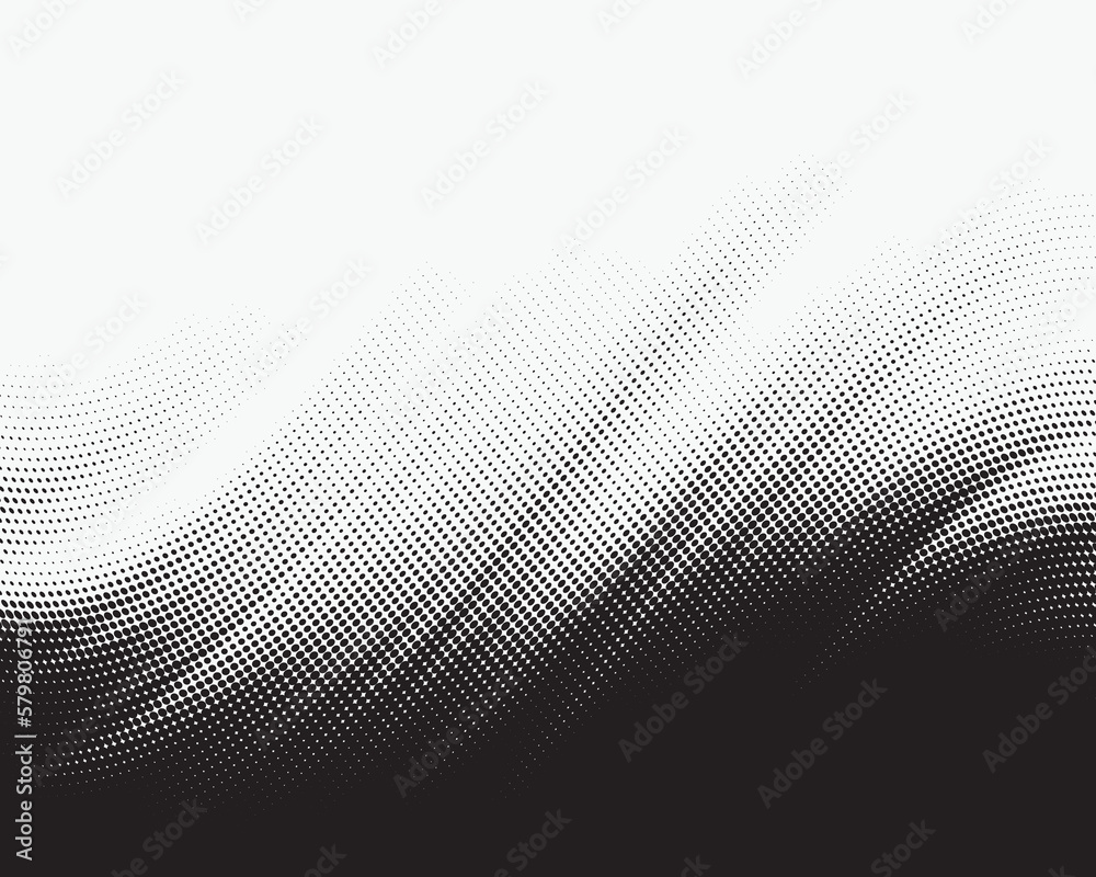 Monochrome Dots Background. Fade Texture. Vintage Pop-art Backdrop. Grunge Black and White Overlay. Vector illustration	