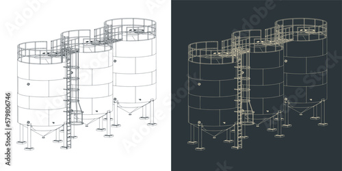 Fermentation stainless steel tanks