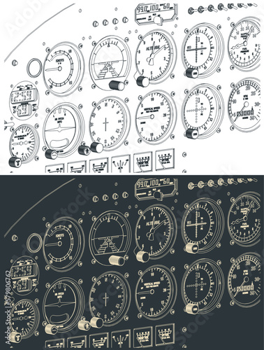 Airplane control panel