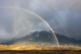 Rainbow over Torres del Paine National Park, Chile, South America