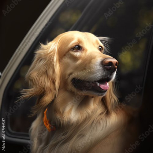 Wallpaper Mural golden retriever portrait Torontodigital.ca
