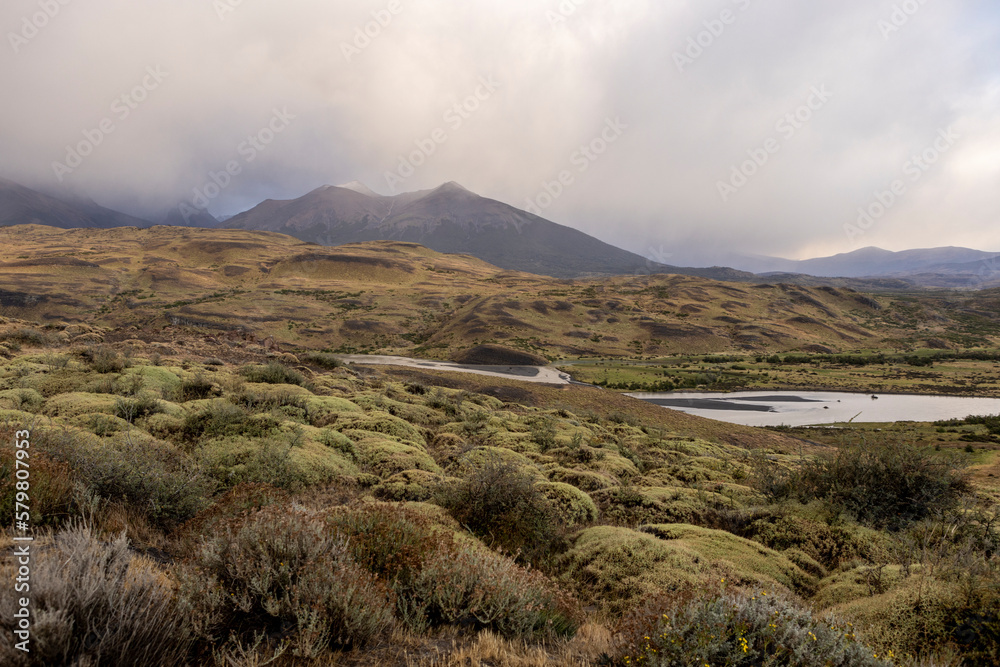 Misty morning in Torres del Paine National Park, Chile, South America Misty morning in Torres del Paine National Park, Chile, South America