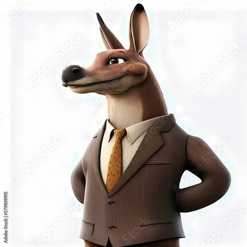 Kanggaroo using Business Suit photo