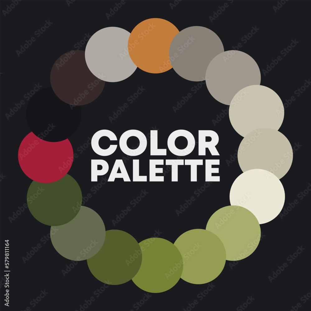 Circular color palette 2023. Vector illustration
