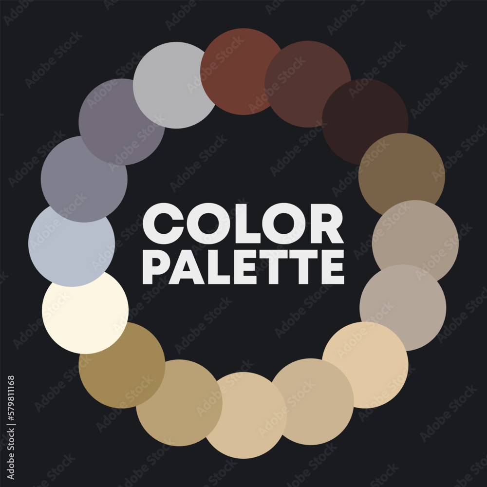 Circular color palette 2023. Vector illustration