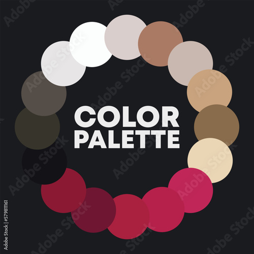 Circular color palette 2023. Vector illustration