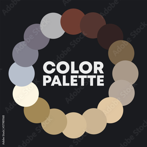 Obraz na płótnie Circular color palette 2023. Vector illustration w salonie