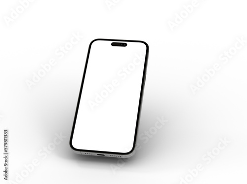 Smartphone frame less blank screen. Mockup generic device.