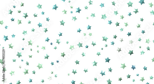 XMAS Stars - Banner with golden decoration. Festive border with falling glitter dust and stars.