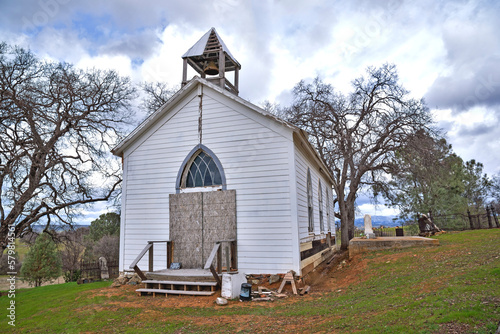 Old Historic Church in Chinese Camp California photo