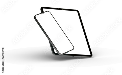 Black tablet computer with ...