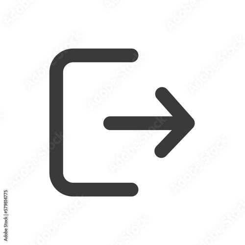 logout icon. vector line illustration