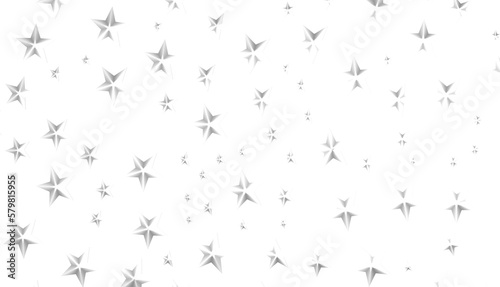 XMAS Stars - Holiday silver decoration  glitter frame isolated -