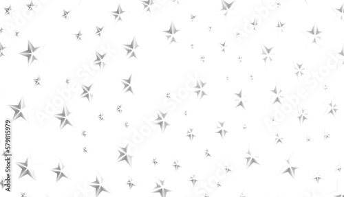 XMAS Stars - Holiday silver decoration, glitter frame isolated -