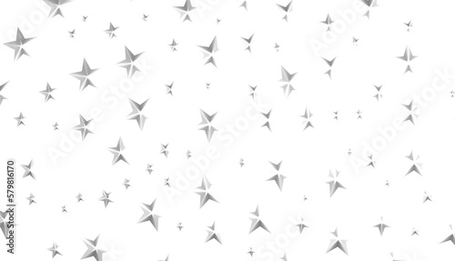 XMAS Stars - Holiday silver decoration, glitter frame isolated -