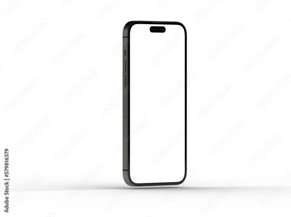 Smartphone frame less blank screen. Mockup generic device. 3d Smartphone frame less blank screen. Mockup generic device. 3d