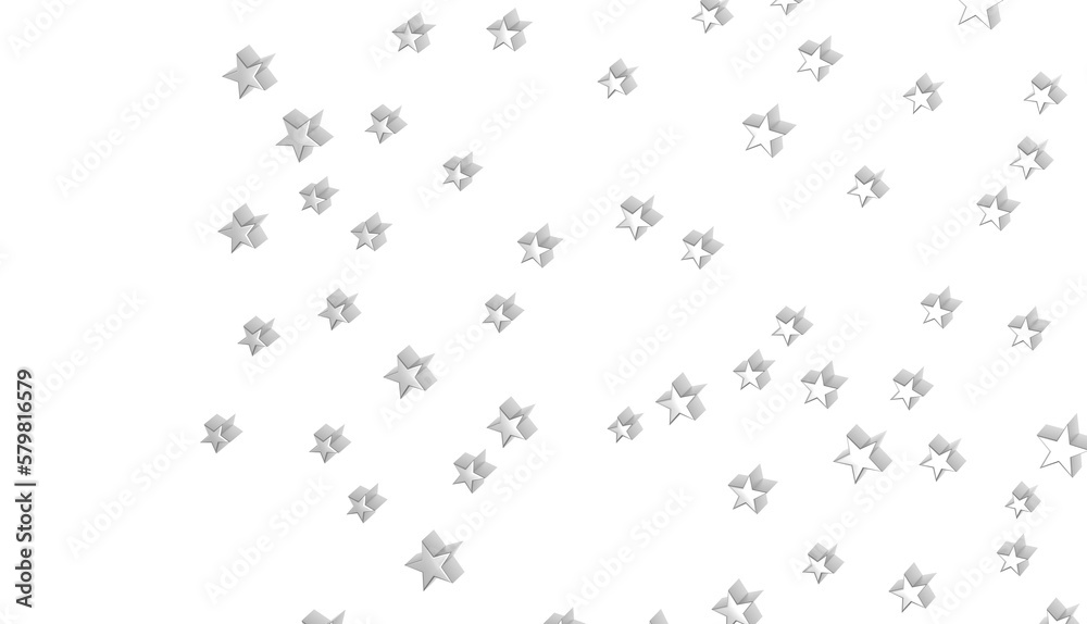 stars. Confetti celebration, Falling silver abstract decoration for party, birthday celebrate,