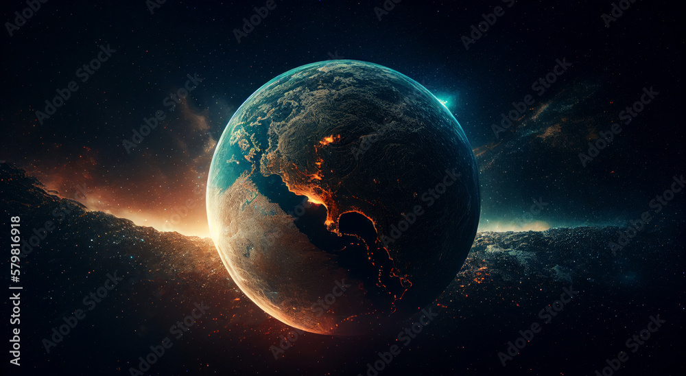 Imagery of imaginary planets for your cosmic image. Ai generated. Imagery of imaginary planets for your cosmic image. Ai generated.