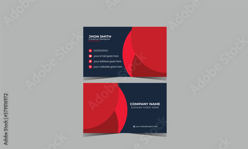 Modern Business Card Corporate Business Card Creative and modern business card template Visiting card Minimal Business Card Creative and Clean Business Card creative business card Vector illustration  photo