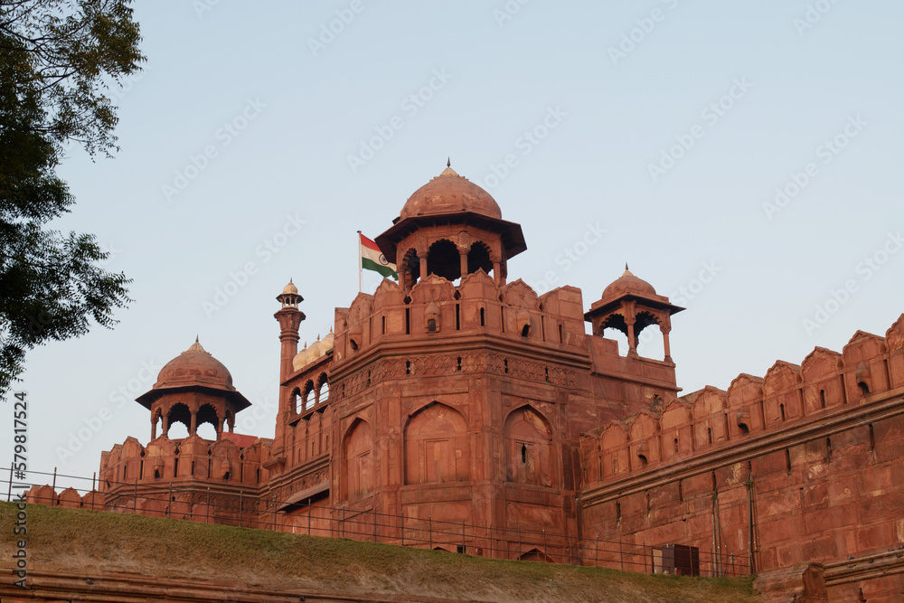 Red fort mughal monument at New Delhi, India