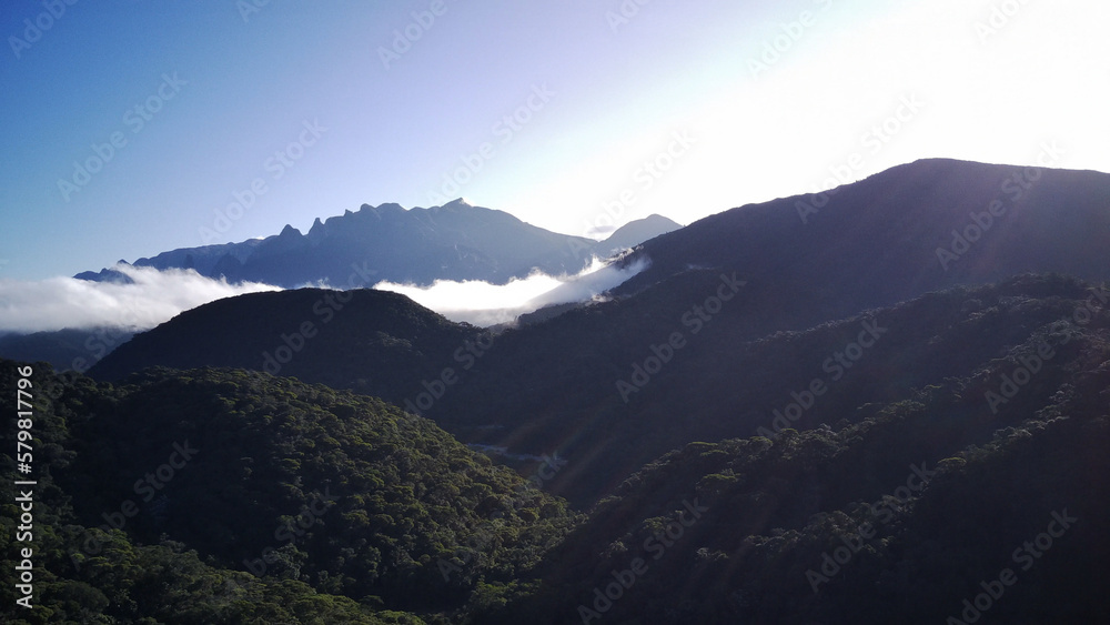 Obraz premium Sunset and mountain
