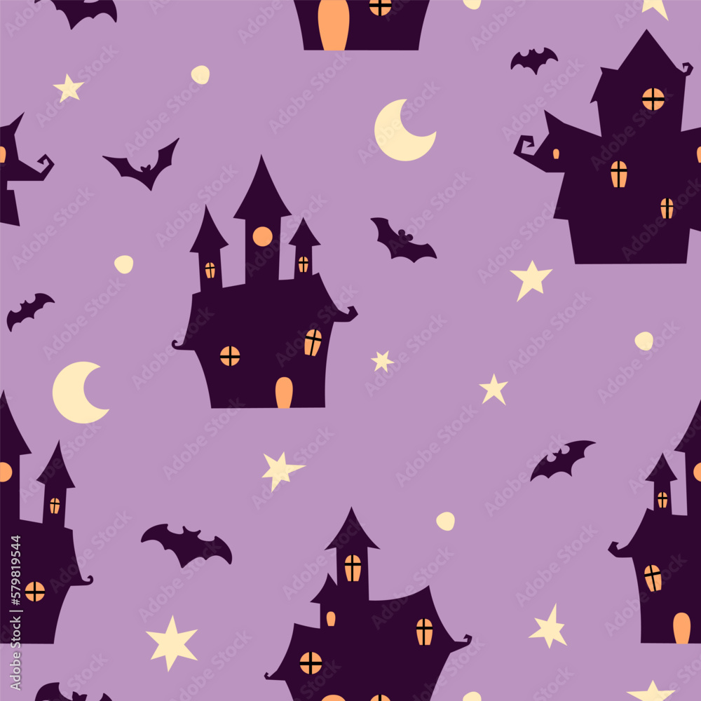 spooky night seamless pattern