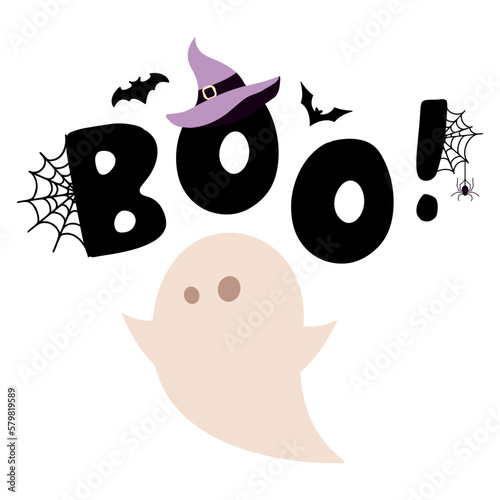 boo halloween vector illustration