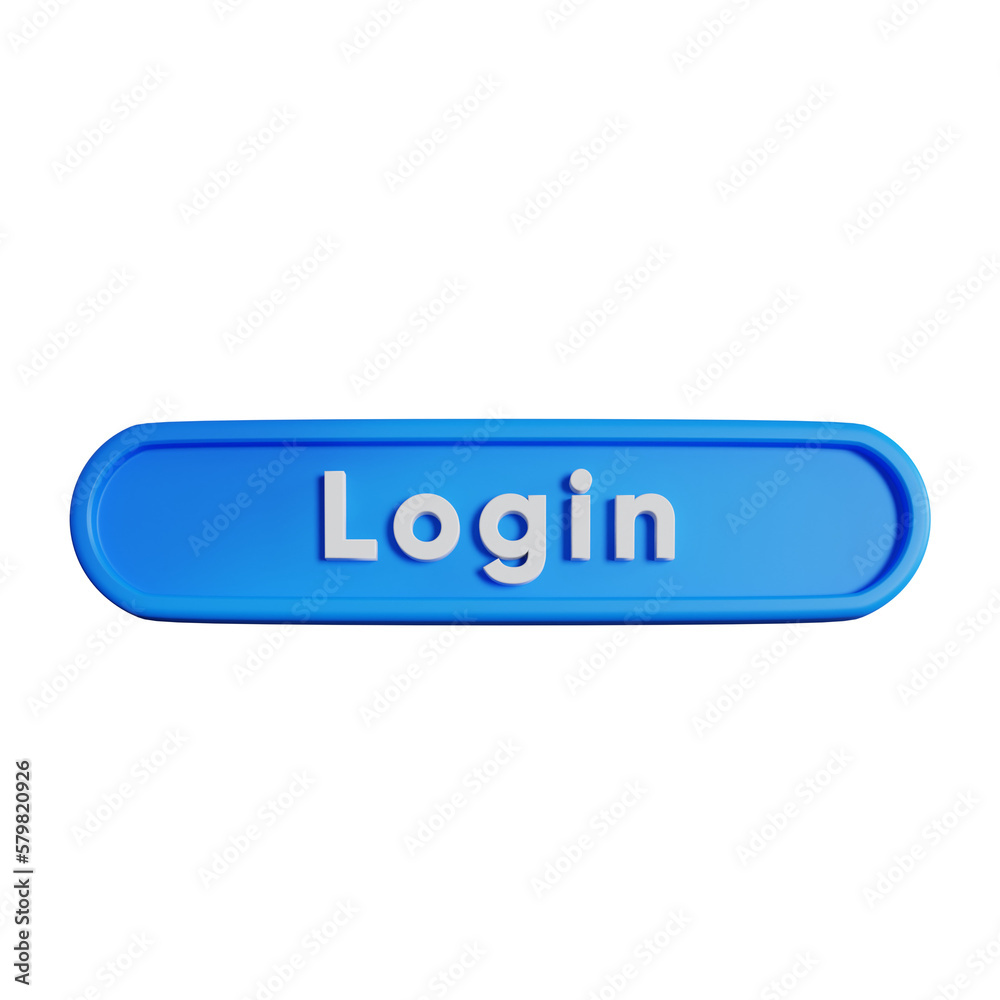 3d ilustrasi login interface login button blue case sensitivity 3d ilustrasi login interface login button blue case sensitivity