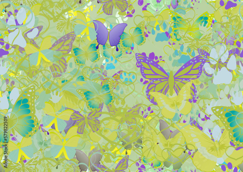 Background pattern abstract design texture. Seamless. Theme is about dog, feline, silhouette, pets, delicate, graphic, wildlife, love, wild, art, vector, relations, paws, beautiful, tropical