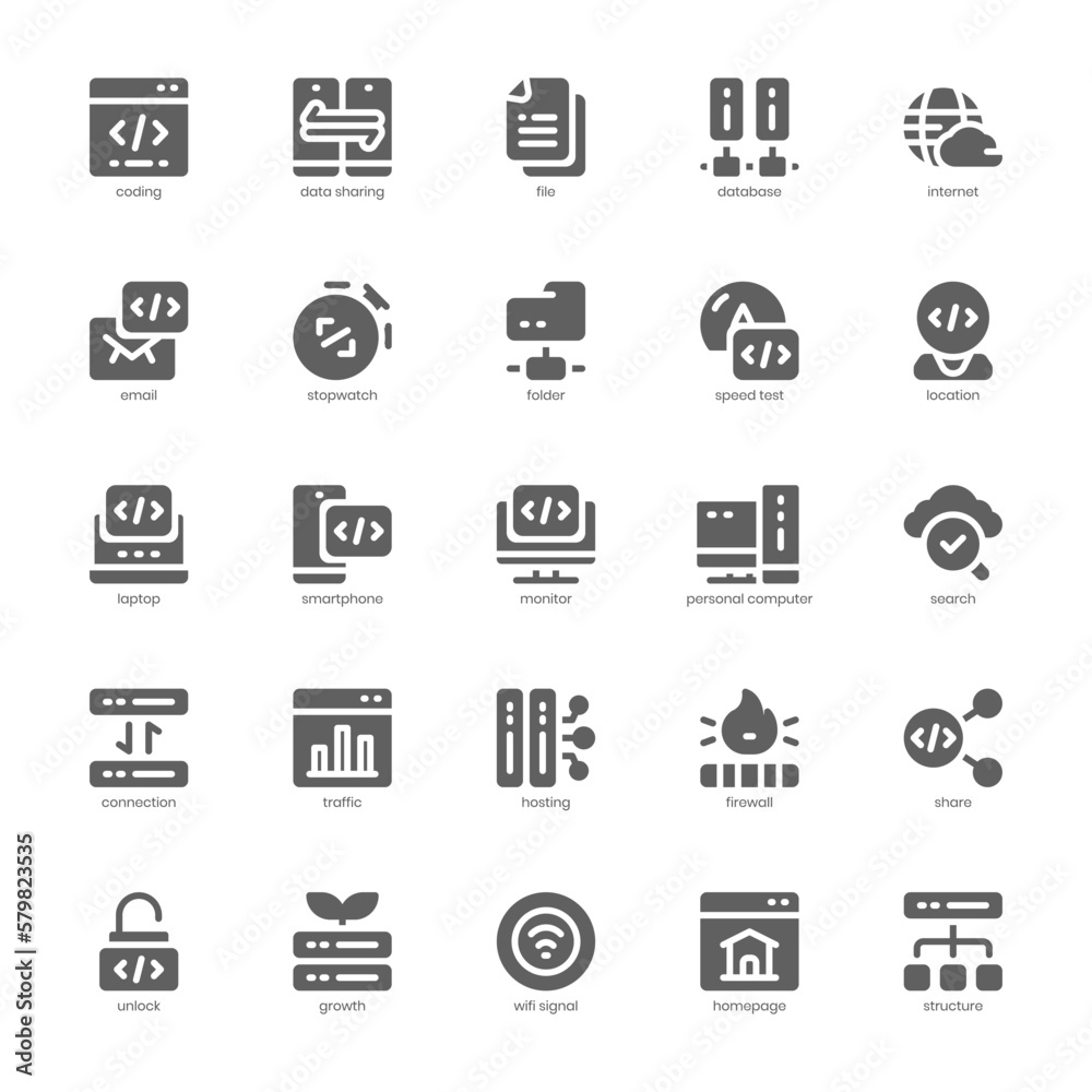 Website Hosting icon pack for your website design, logo, app, and user interface. Website Hosting icon glyph design. Vector graphics illustration and editable stroke. Website Hosting icon pack for your website design, logo, app, and user interface. Website Hosting icon glyph design. Vector graphics illustration and editable stroke.