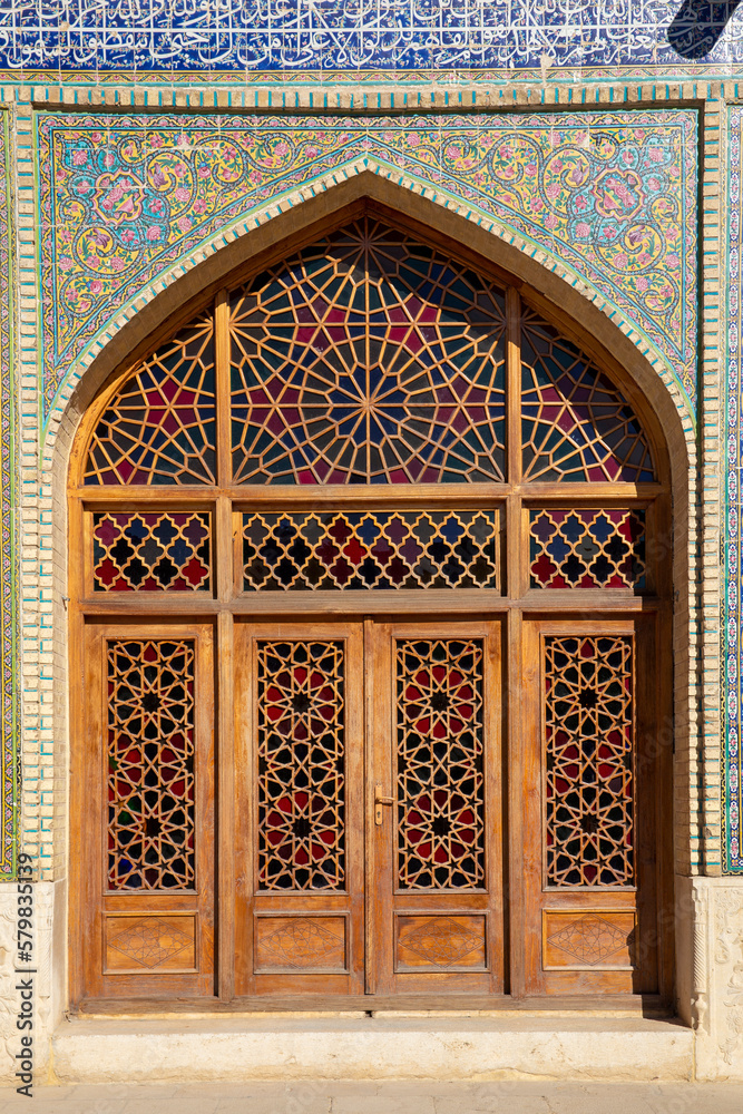 Colorful Windows in Nasir al-Mulk Mosque, Shiraz, Iran